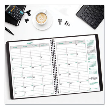 Brownline® Ecologix Recycled Monthly Planner, Ecologix Artwork, 11 X 8.5, Black Cover, 14-month (dec To Jan): 2021 To 2023 freeshipping - TVN Wholesale